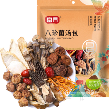 富昌食品 滋补炖汤料煲汤材料炖汤食材富昌八珍菌汤包70g/袋 5袋起售 