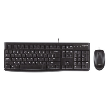 罗技（logitech）有线键鼠套装 MK120 黑色 USB电脑台式机笔记本通用办公键鼠套装