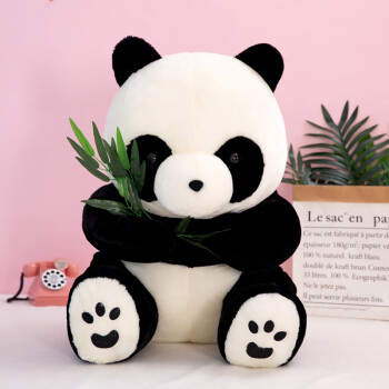 杰克熊猫熊猫公仔娃娃毛绒玩具黑白大熊猫抱抱熊女孩仿真国宝熊小玩偶