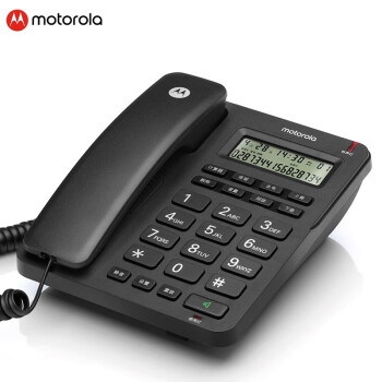 摩托罗拉（Motorola）CT210C 电话机座机固话家用办公商务有线板机有绳电话机 黑色
