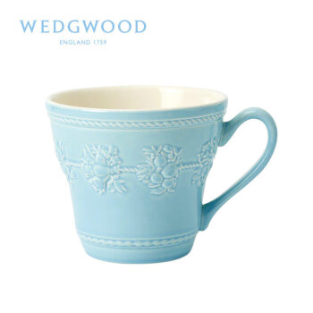 WEDGWOOD威基伍德 欢愉假日贴心蓝朋友马克杯 350ml欧式优雅下午茶咖啡具
