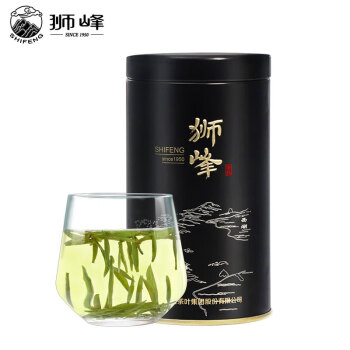 狮峰牌 茶叶 2023新茶 明前绿茶特级 龙井茶43号 春茶 黑罐装50g