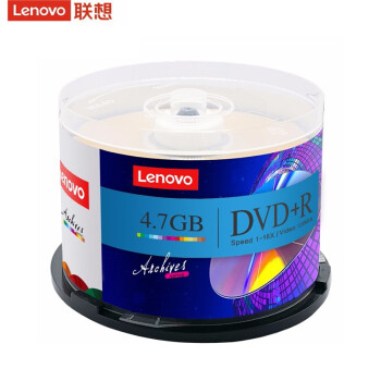 联想（Lenovo）光驱刻录盘 DVD+R 光盘 16速4.7GB 台产档案系列 桶装50片 空白光盘