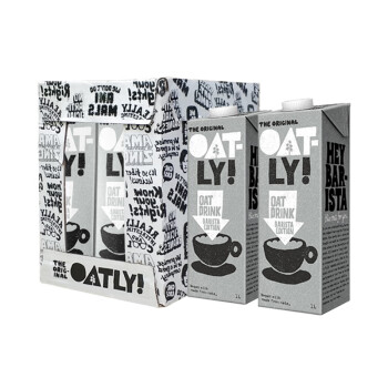 OATLY噢麦力咖啡大师燕麦奶饮1L*6整箱 无蔗糖添加咖啡伴侣 植物蛋白谷物饮料 