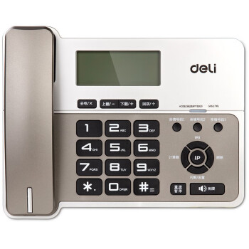 得力（deli）电话机796来电显示办公家用电话机/固定电话/座机(金属金)(台)