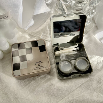 乐活旅行隐形眼镜盒美瞳盒子便携护理神器伴侣盒夹子镊子佩戴工具收纳配件