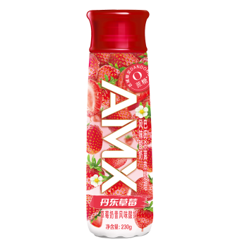 伊利 安慕希AMX丹东草莓奶昔风味酸奶230g*10瓶/箱减50%蔗糖 礼盒装