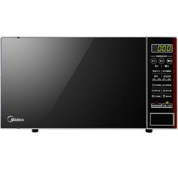 美的（Midea）快捷家用微波炉 平板加热 多能菜单一键启动 多角度反射内胆 电子除味杀菌20升 M1-L202B