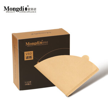 Mongdio 咖啡滤纸 100片滴漏式V60滤杯手冲咖啡过滤纸01型