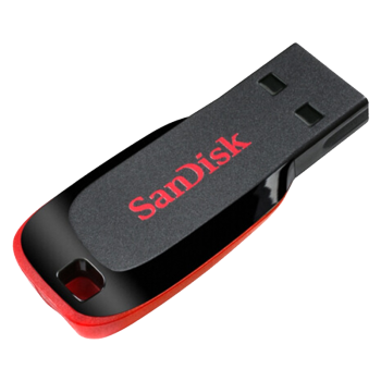 闪迪（SanDisk）16GB USB2.0 U盘 CZ50酷刃 黑红色 小巧便携 时尚设计 安全加密软件