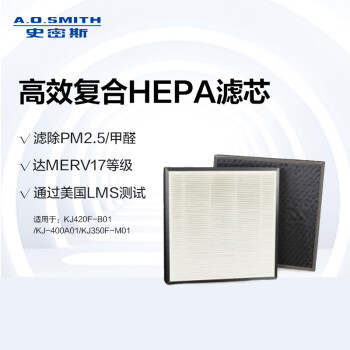 A.O.史密斯空气净化器HEPA高效复合滤网滤芯IF-006 (适用于KJ420F-B01/KJ-400A01/KJ350F-M01)【配件】