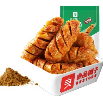良品铺子 面筋卷烧烤味烤面筋卷网红辣条味豆干小零食儿时怀旧小吃120g
