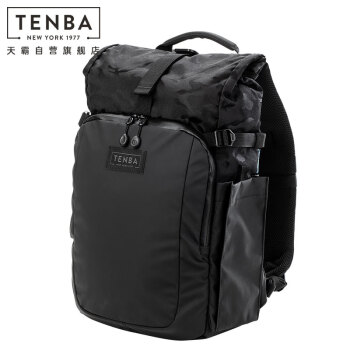 天霸摄影包 美国TENBA 双肩相机包户外防水微单多功能 富尔顿Fulton v2 迷彩黑色10L 637-732