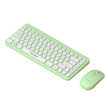 联想（Lenovo）异能者 无线键盘鼠标套装 键鼠套装 即插即用无线鼠标 小新笔记本适用键盘 KN303 牛油果绿