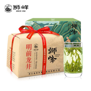 狮峰牌 茶叶 2023新茶春茶 绿茶 特级 明前龙井茶 纸包装250g