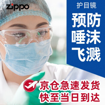 zippo芝宝专业护目镜防唾沫飞溅物防护镜眼镜防尘防风防冲击防雾防护