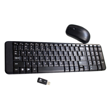 Logitech罗技  MK220 无线键鼠套装 无线鼠标无线键盘套装 电脑笔记本家用办公键鼠套件 黑色
