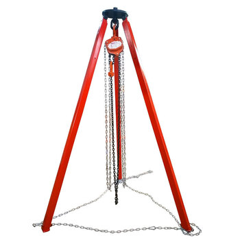 起重三脚架 手拉葫芦配件1t/2t/3t/5t吨起重工具伸缩式救援三角架 5吨