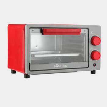 小熊（Bear）电烤箱 10L家用迷你烘烤蛋糕烤炉烤箱750W 双不锈钢管发热 DKX-F10N3可乐红