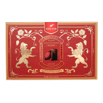 比利时进口 克特多金象（Cote d'Or）特浓可可*黑巧克力 X V&A博物馆联名艺术珍藏礼盒 300克
