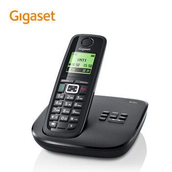 Gigaset原西门子无绳电话机 中文菜单录音子母机 无线家用办公固定座机 双向天线信号强E710A单机黑