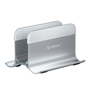 奥睿科（ORICO）笔记本支架立式重力平板苹果macbook收纳底座电脑桌面散热置物架子铝合金 银色NPB2