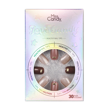 糖果小姐（Miss Candy）美甲贴片成品一秒穿戴甲片可拆卸假指甲30片 PN044/焦糖奶咖