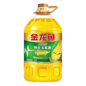金龙鱼 纯正玉米油4L/桶装非转基因压榨一级纯正植物油食用油煎炒家用油