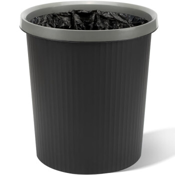 COKRSUPE1L黑色压圈垃圾桶分类塑料垃圾篓家用厨房加厚纸篓COK-96