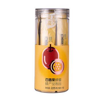 蜂蜜果汁饮品便携袋装百香果蜂蜜225g（15g*15条）【2罐装】