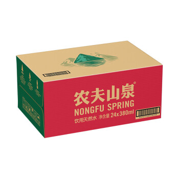 农夫山泉饮用天然水380ml*24瓶整箱弱碱性瓶装水农夫矿泉水饮用水