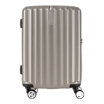 新秀丽（Samsonite）行李箱时尚竖条纹拉杆箱旅行箱拿铁咖20英寸登机箱GU9*13001