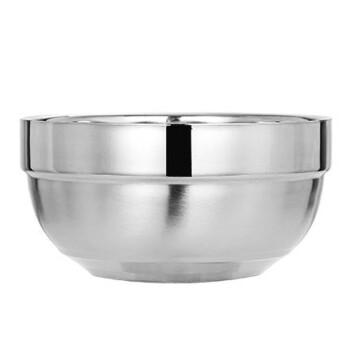 竹小白不锈钢碗双层隔热碗食堂餐具护边碗【16cm双层碗可做泡面碗】