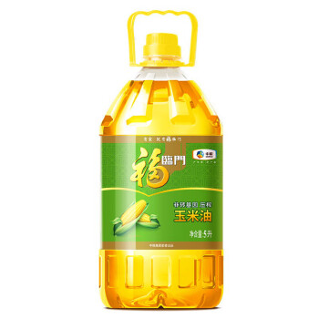福临门 食用油 非转基因压榨玉米油5L 中粮出品（富含植物甾醇）