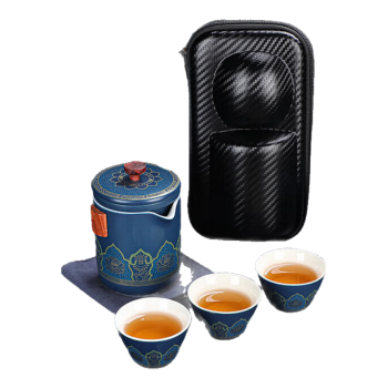 品喻（PINYU）旅行茶具套装便携式户外露营旅游泡茶喝茶装备随行快客杯一壶三杯