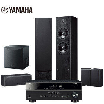 雅马哈（Yamaha）NS-F51系列 音箱 5.1家庭影院 电视音响 落地 客厅影院 音响套装 HTR-3072功放 黑色
