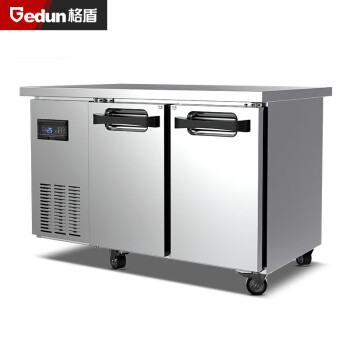 格盾冷冻工作台风冷卧式冰柜操作台不锈钢台面冰箱奶油烘焙冷柜GD-KU1280-F