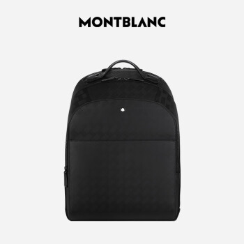 万宝龙MONTBLANC 男士风尚3.0系列经典黑大号双肩包129963 黑色 