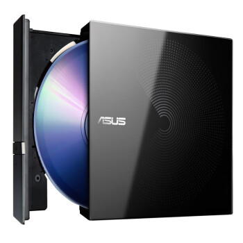 华硕(ASUS) 8倍速 USB2.0 外置移动DVD光驱 黑色(兼容Win7、Win10和苹果 操作系统/SDR-08B1-U) 无刻录