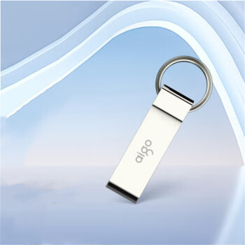爱国者（aigo）金属U盘 车载U盘 一体封装 便携挂环 优盘 USB2.0 经典U盘 U210-8GB 银色         