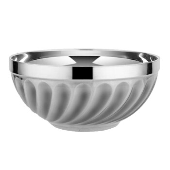 联钢 304不锈钢碗20cm 大汤碗面碗餐具双层隔热1500ml MCWA648