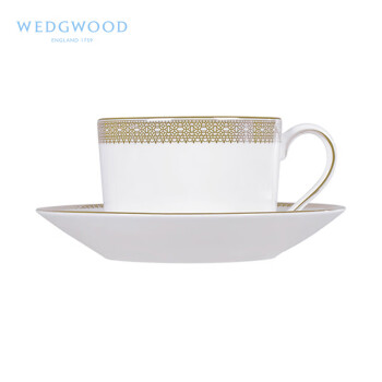 WEDGWOOD威基伍德Vera Wang王薇薇金色蕾丝杯碟组200ml优雅精致咖啡具套装