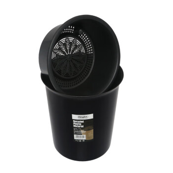 Homeglen茶渣桶茶具配件塑料废水桶过滤垃圾筒茶水  黑色茶渣桶（小号圆）