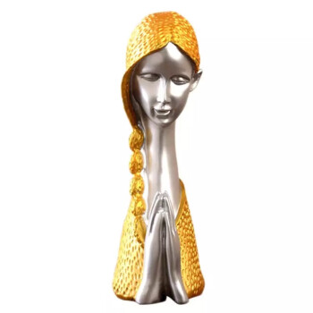 
                                                            豪斯特丽（HOSTLY） 欧式祈福少女雕塑摆件 时尚创意家居装饰品 结婚生日礼品工艺品 金色女孩                