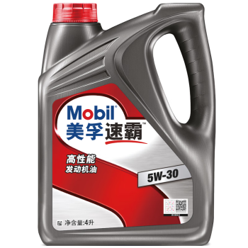 美孚（Mobil）速霸高性能 矿物质汽机油 5W-30 SN 4L 汽车保养