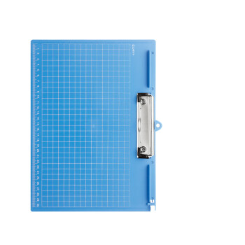 齐心 A4 蓝 横式 含刻度 A725-X 文具板夹子学生记事写字板夹办公签字板垫板菜单夹文件夹板定制