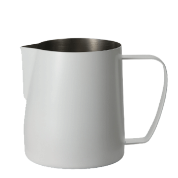 SIMELO咖啡杯拉花缸咖啡拉花杯304不锈钢奶泡杯350ML米色旗舰版