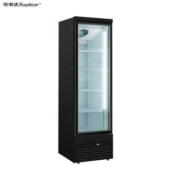 荣事达立式冷冻展示柜速冻食品冷冻柜海鲜肉类低温柜速冻柜大容量冰柜商用超市冷柜单门黑色LD-620F