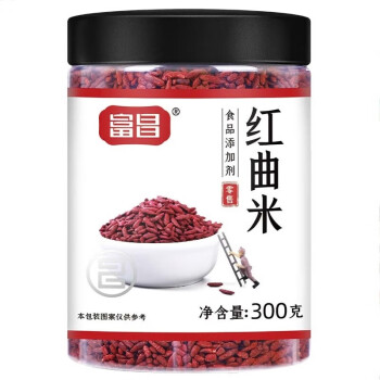 富昌·红曲米300g 红曲熬粥泡茶酿酒卤肉上色烘焙（颗粒） 5罐起售 