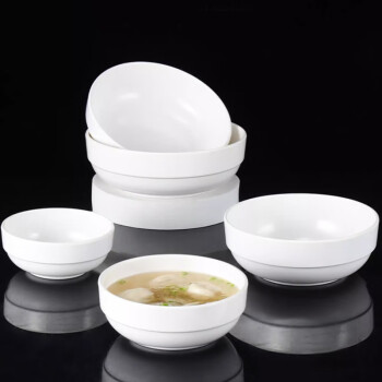 佳驰商用密胺米饭碗小汤碗韩式碗5.5英寸 快餐食堂塑料打饭碗调料碗